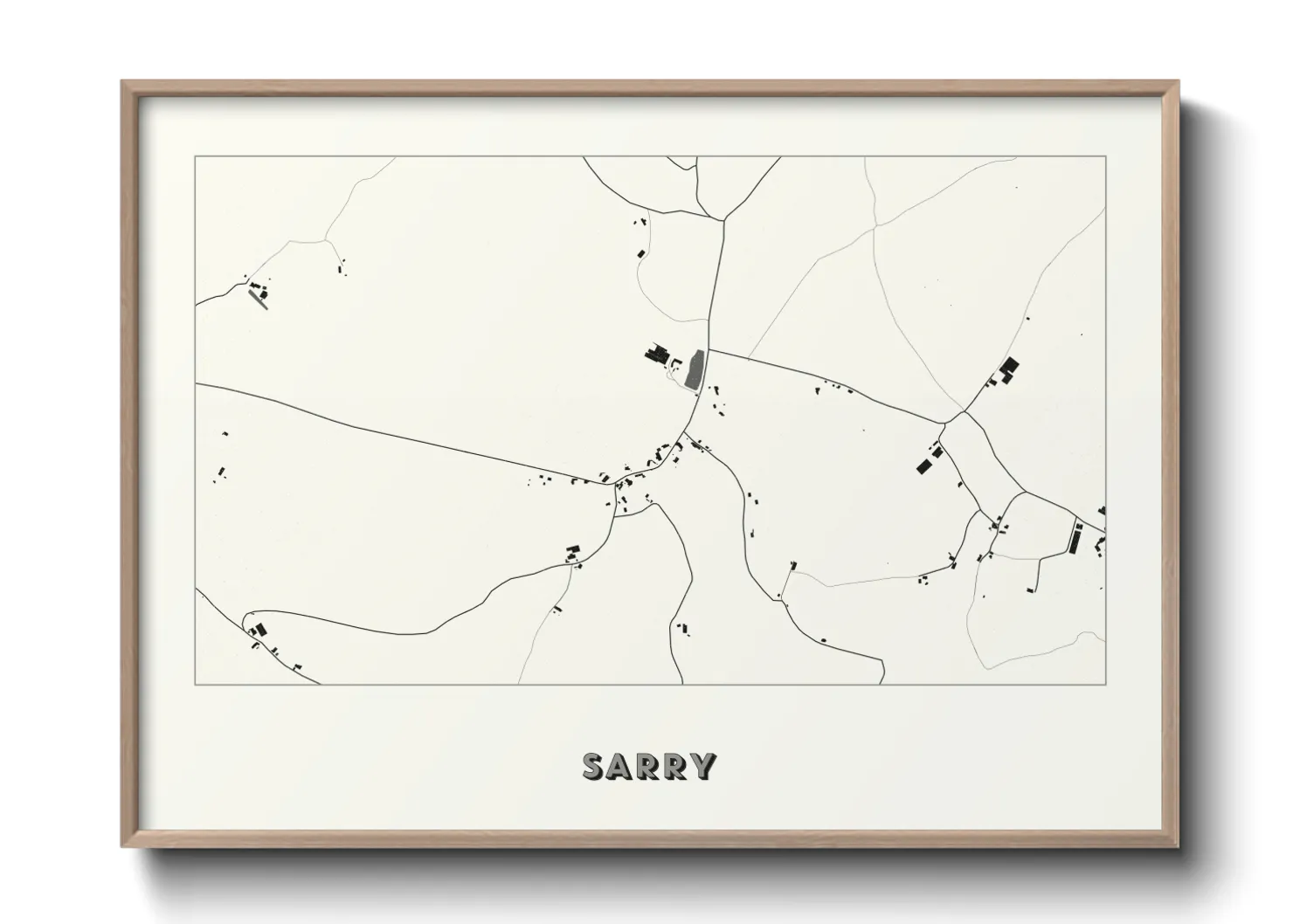 Une affiche de carte sur Sarry