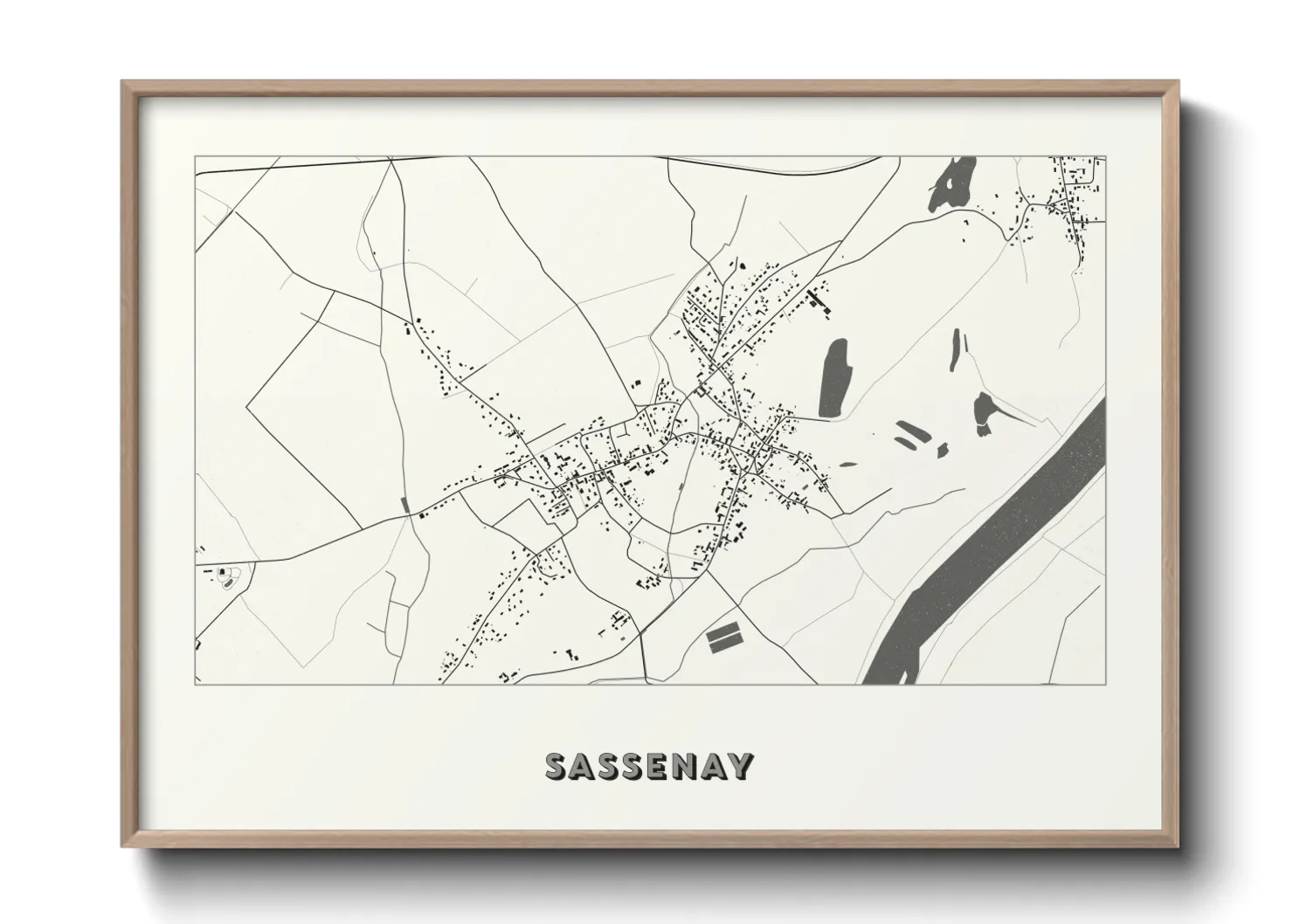 Une affiche de carte sur Sassenay