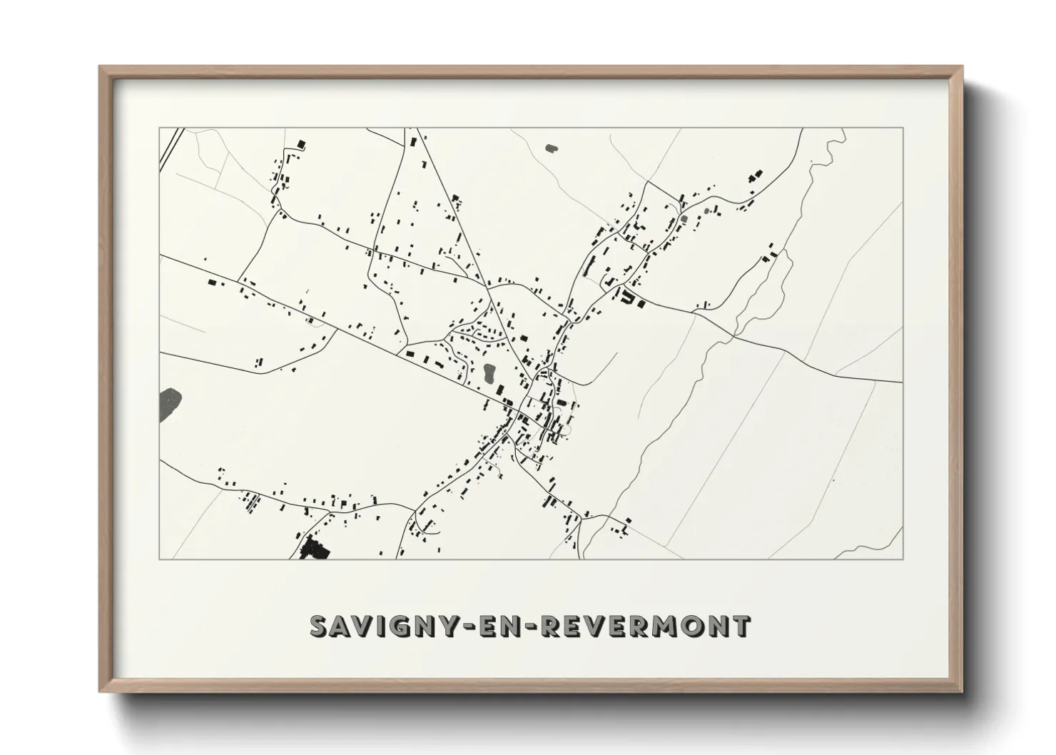 Une affiche de carte sur Savigny-en-Revermont