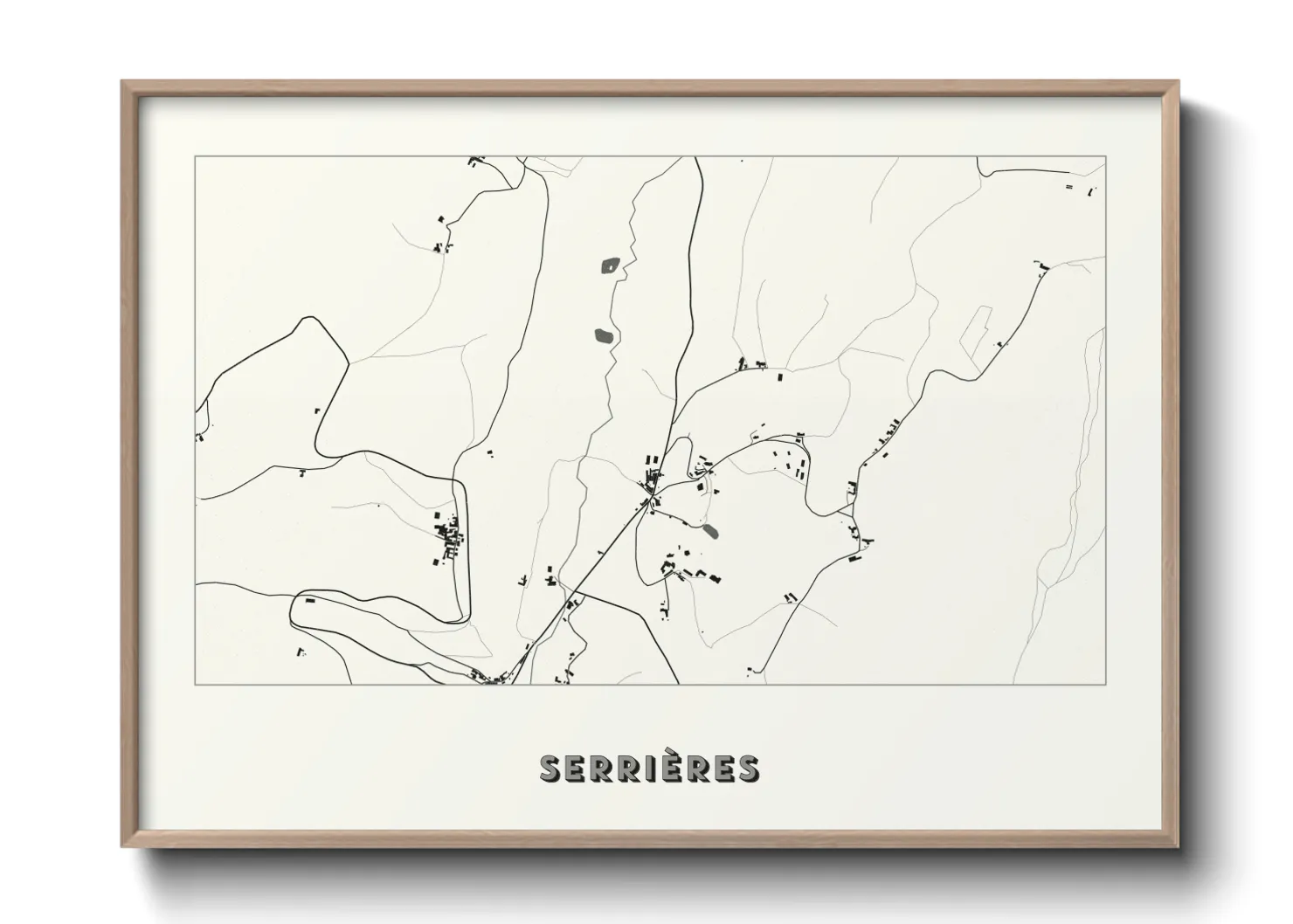 Une affiche de carte sur Serrières