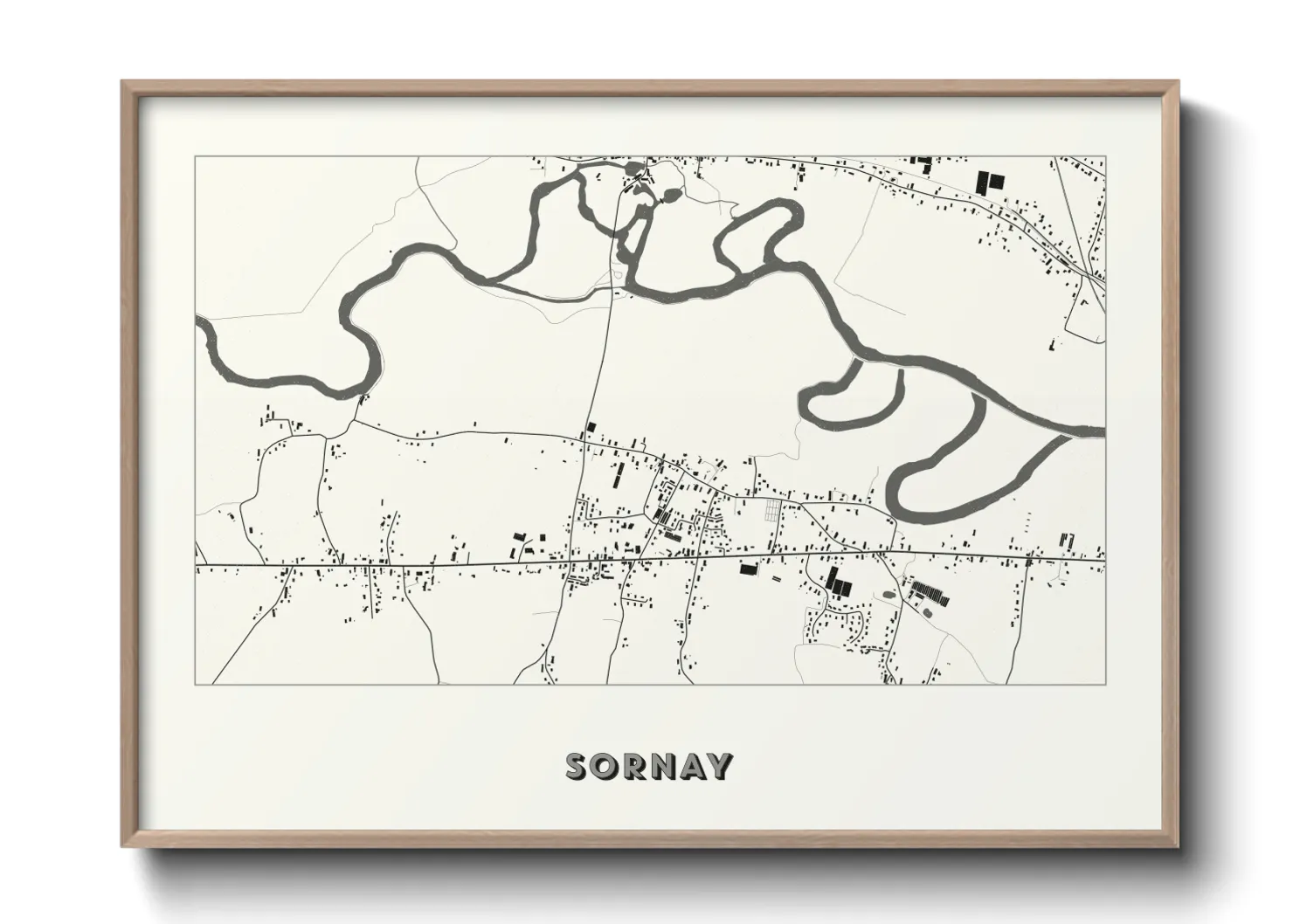 Une affiche de carte sur Sornay