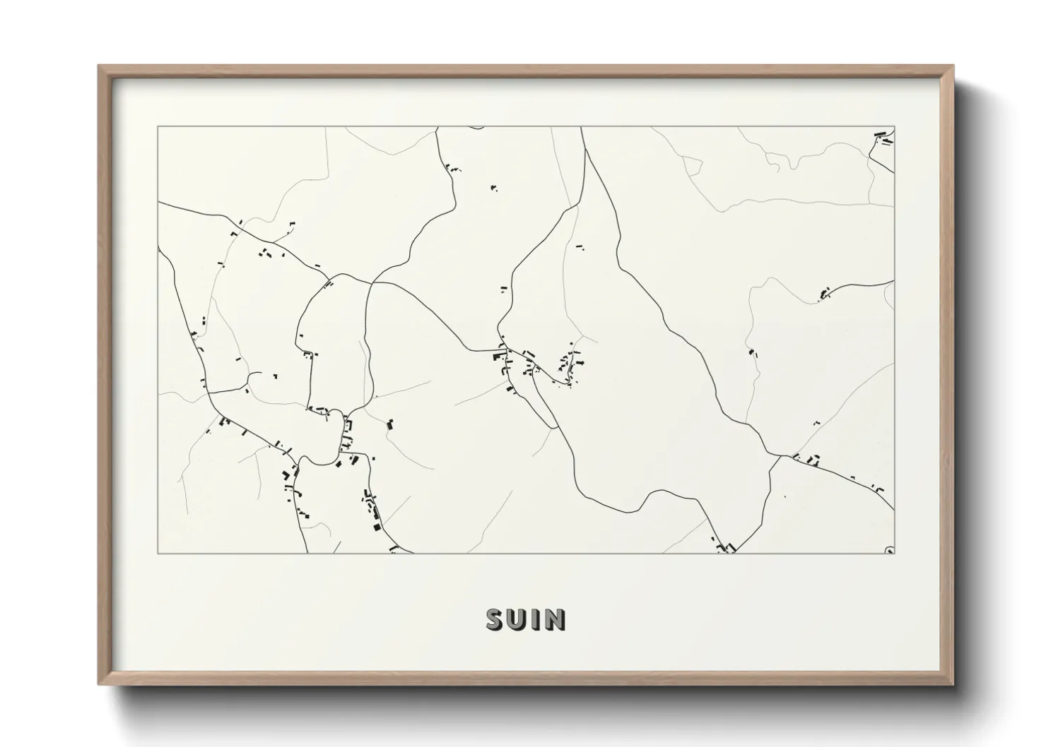 Une affiche de carte sur Suin