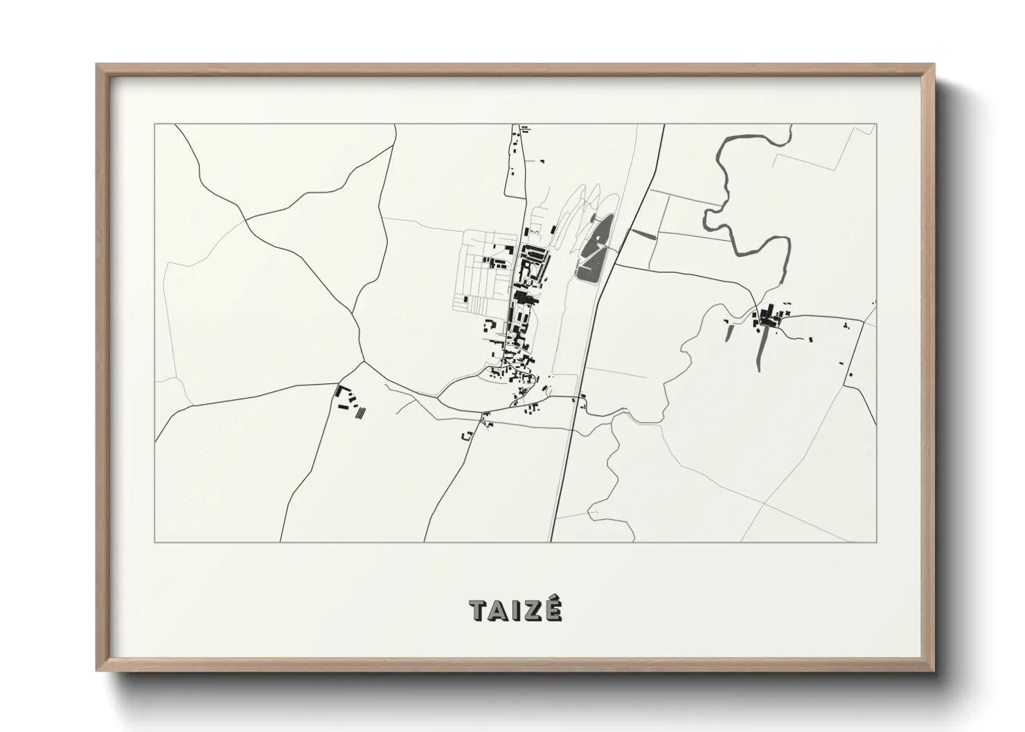 Une affiche de carte sur Taizé