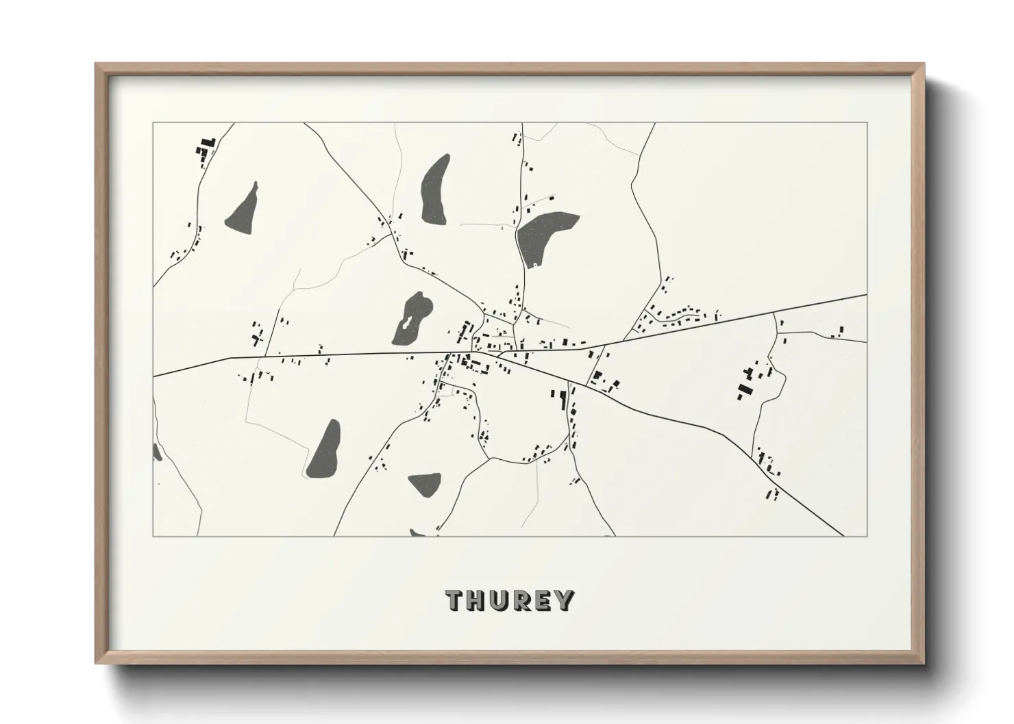 Une affiche de carte sur Thurey