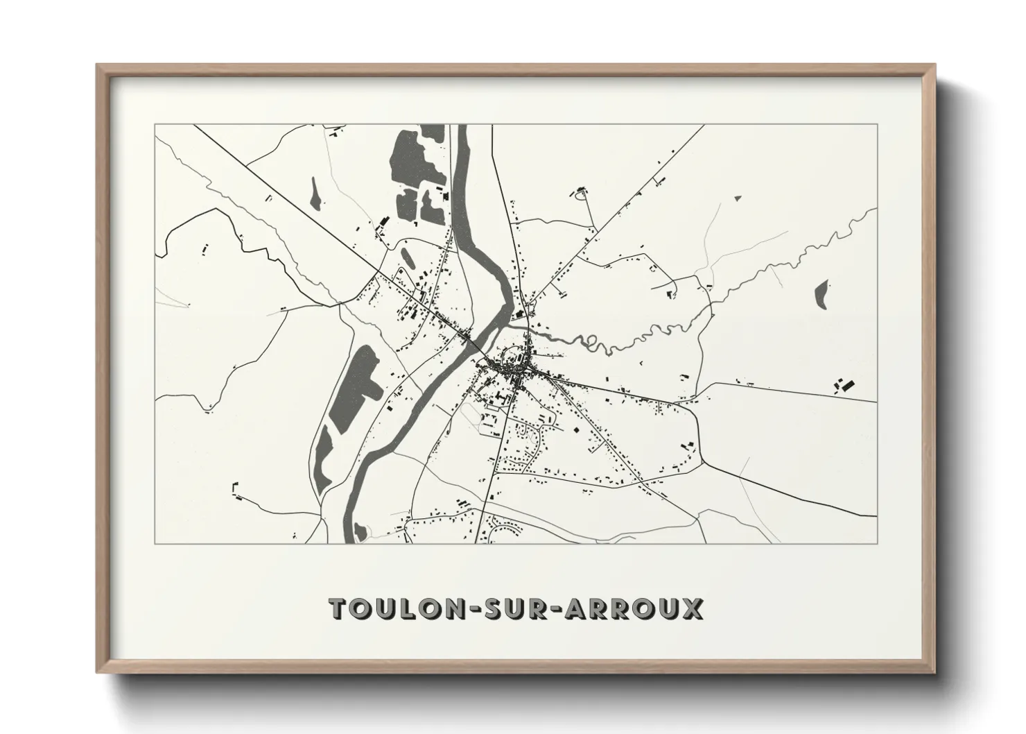 Une affiche de carte sur Toulon-sur-Arroux