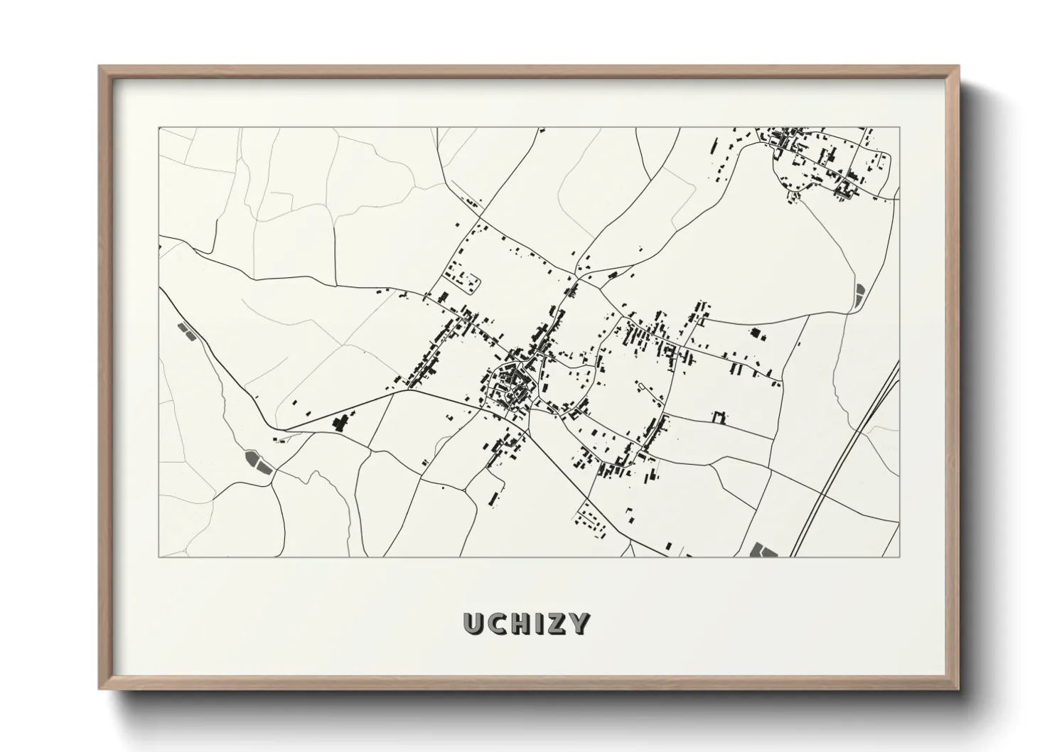 Une affiche de carte sur Uchizy