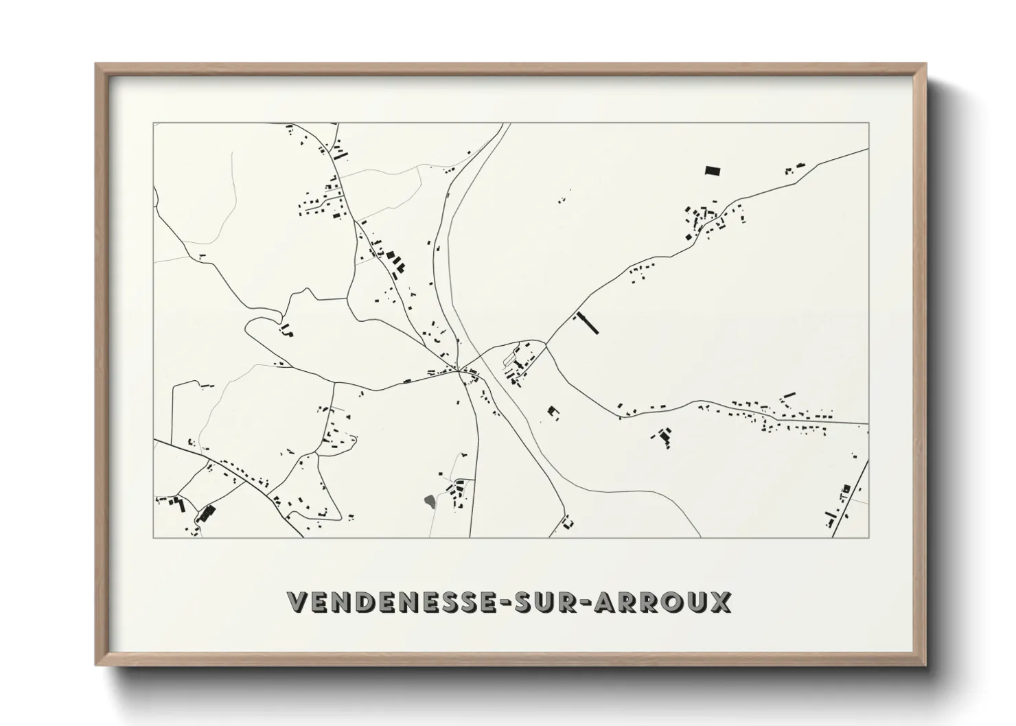 Une affiche de carte sur Vendenesse-sur-Arroux