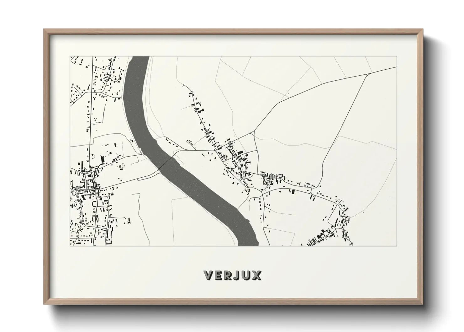 Une affiche de carte sur Verjux