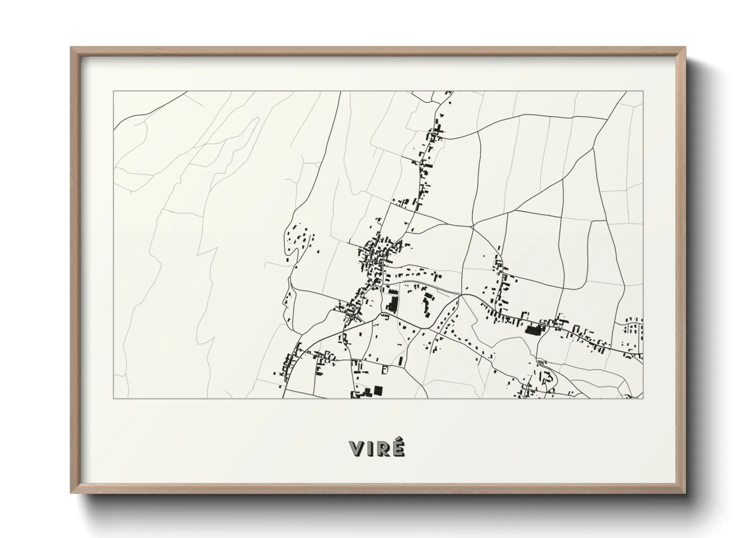 Une affiche de carte sur Viré