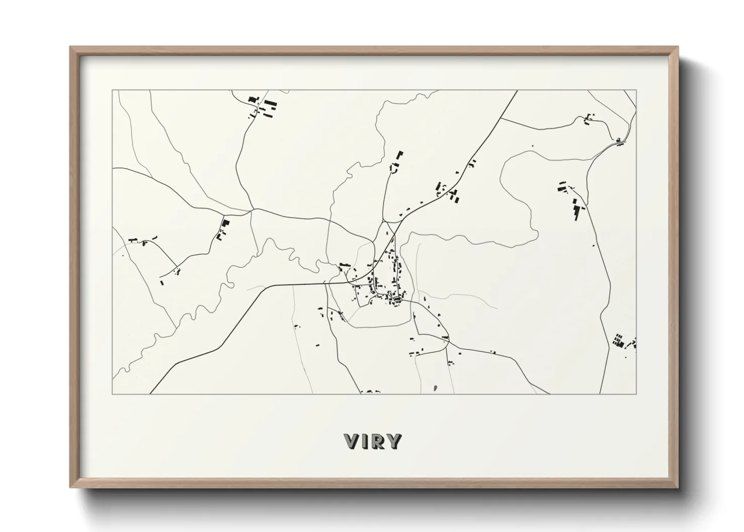 Une affiche de carte sur Viry