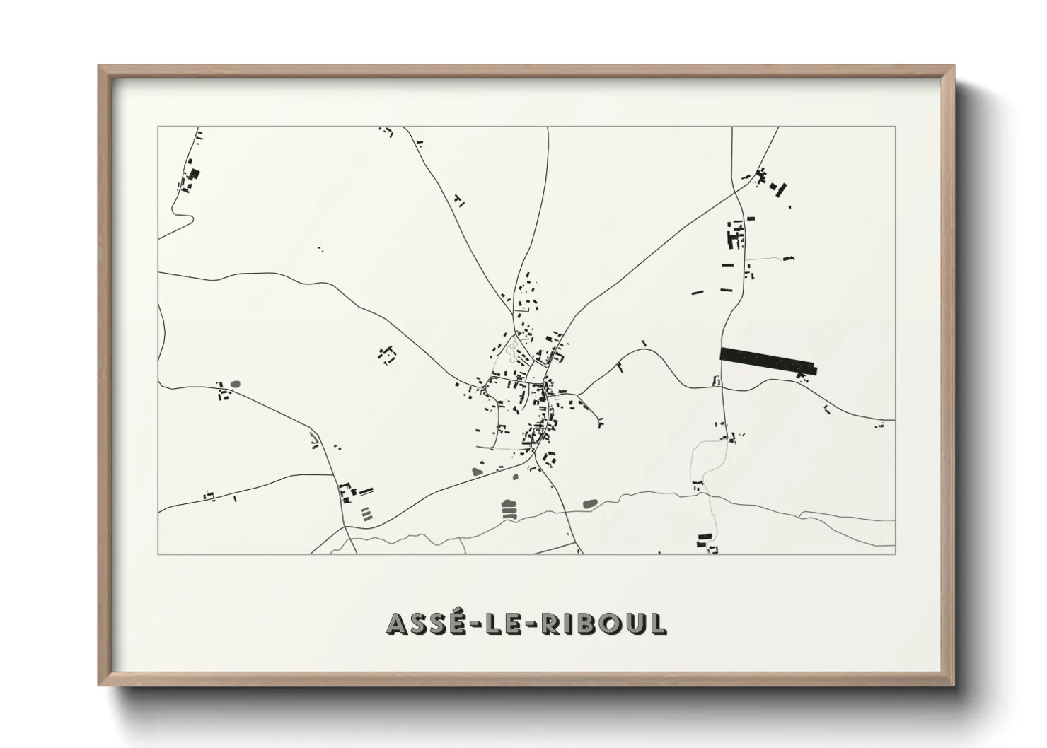 Une affiche de carte sur Assé-le-Riboul