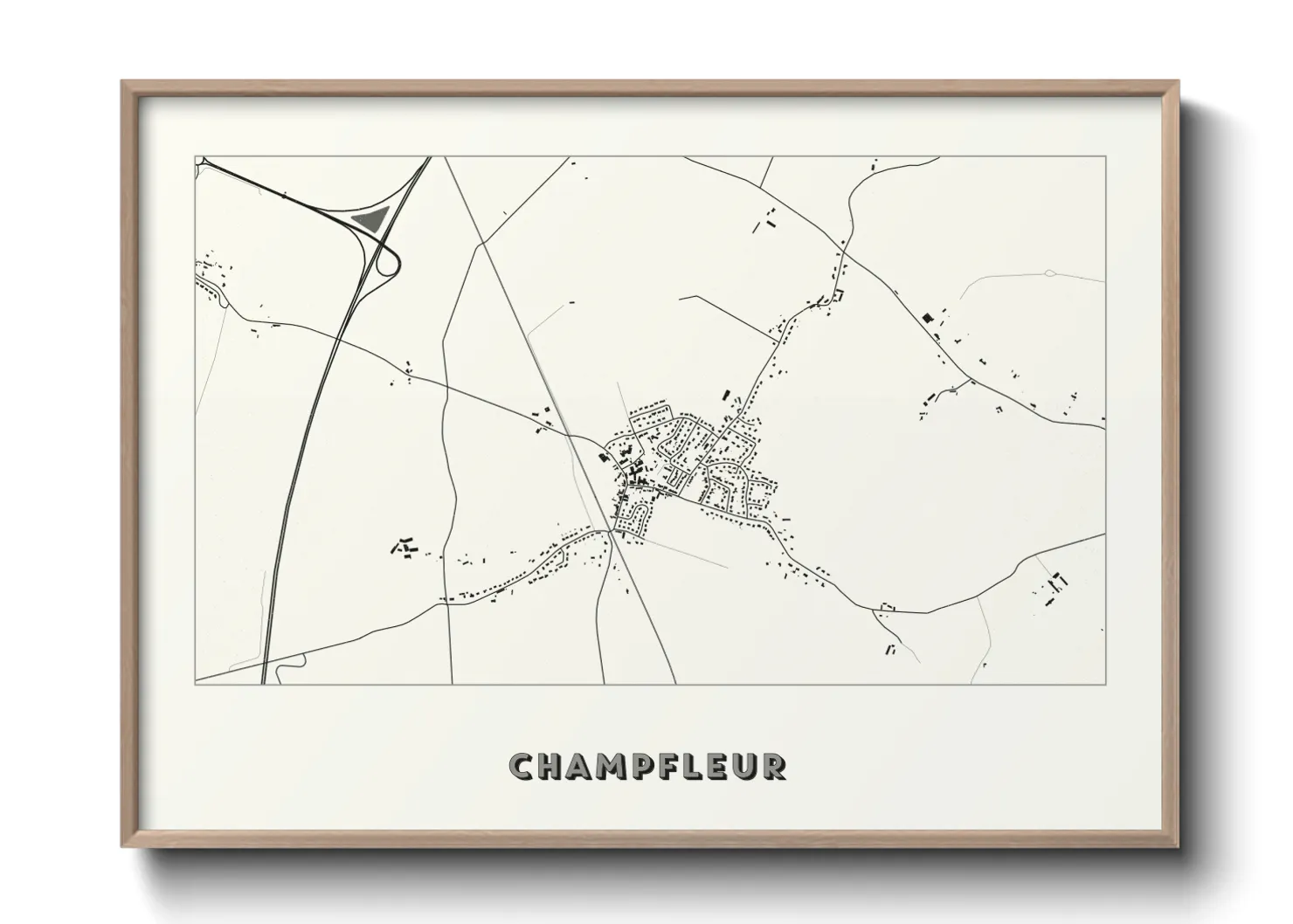Une affiche de carte sur Champfleur