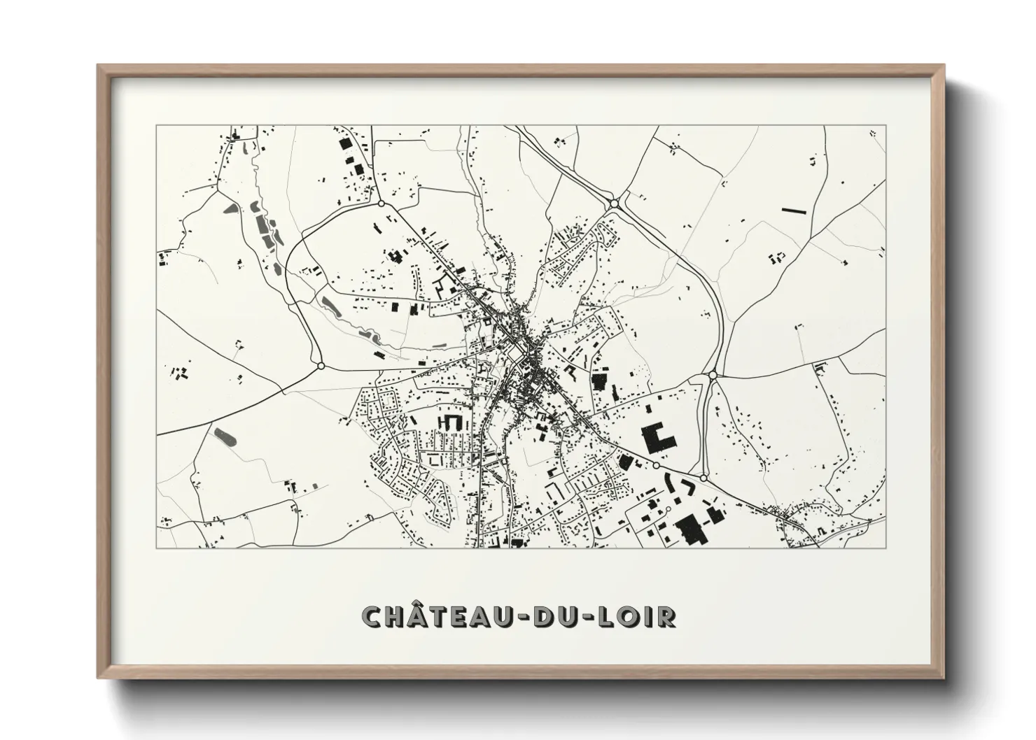 Une affiche de carte sur Château-du-Loir