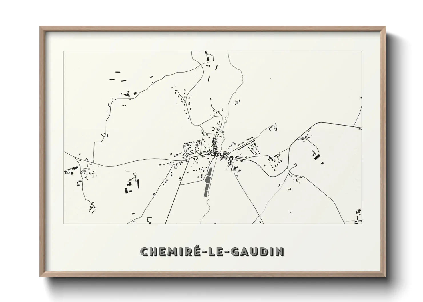 Une affiche de carte sur Chemiré-le-Gaudin