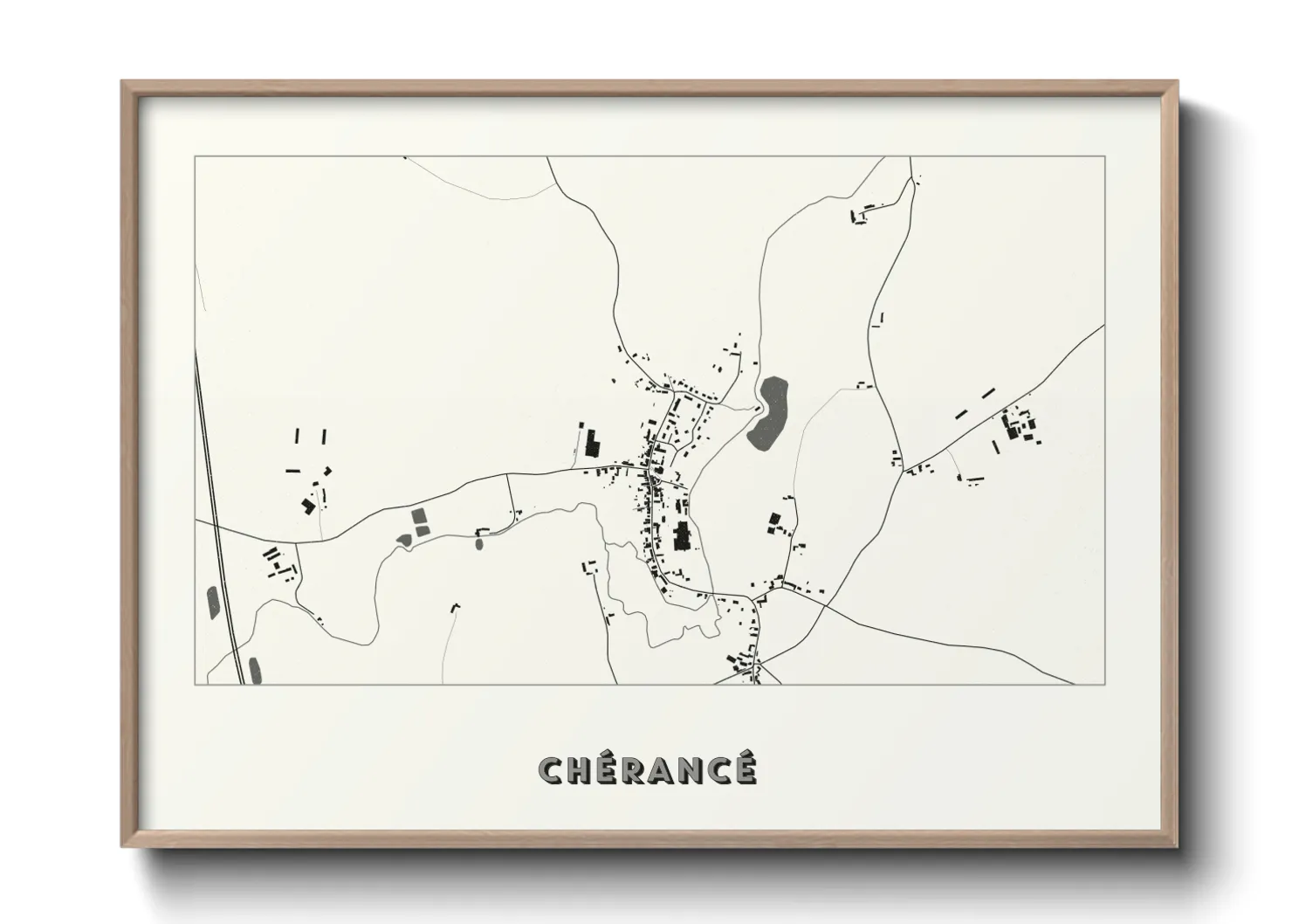 Une affiche de carte sur Chérancé