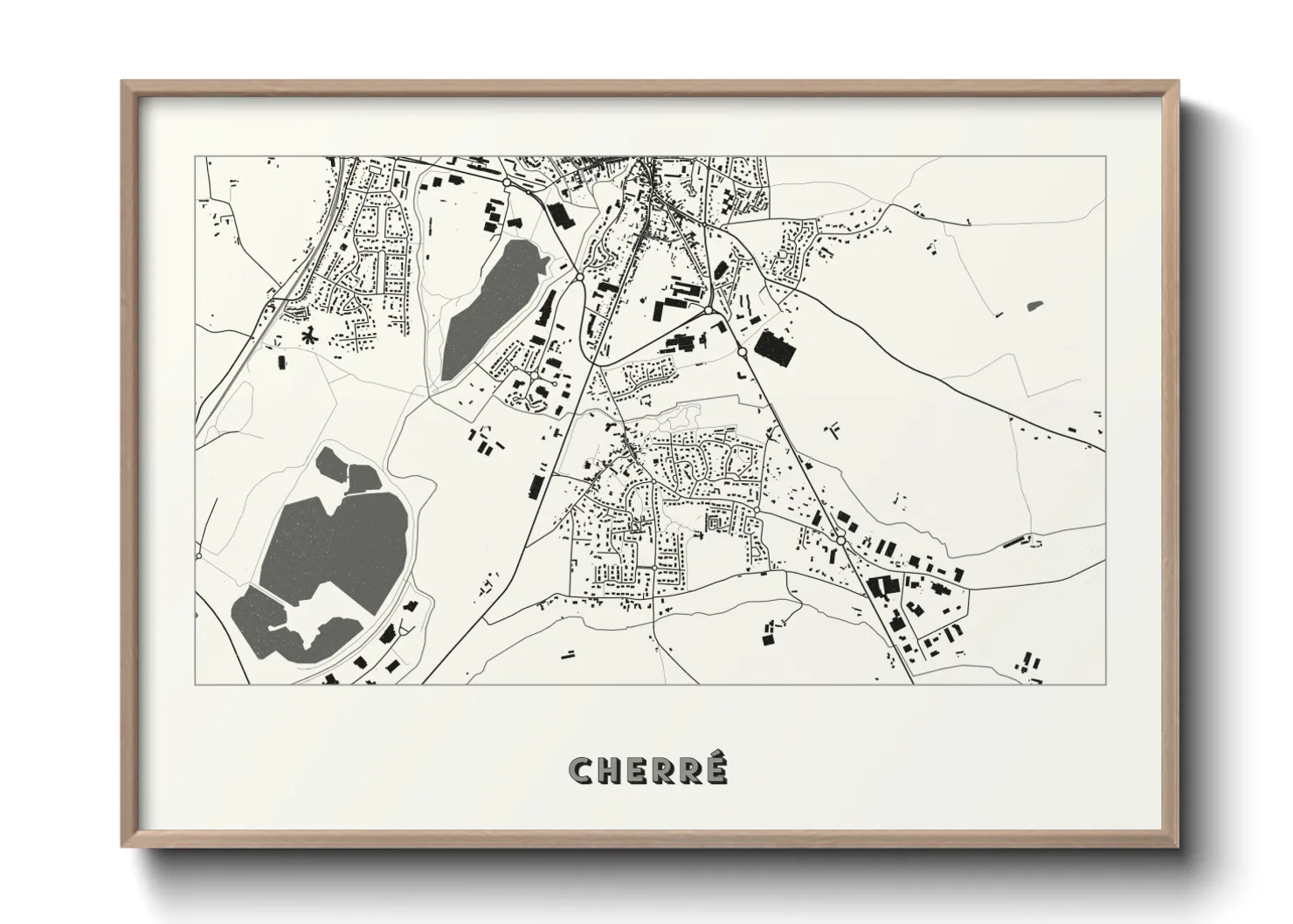 Une affiche de carte sur Cherré