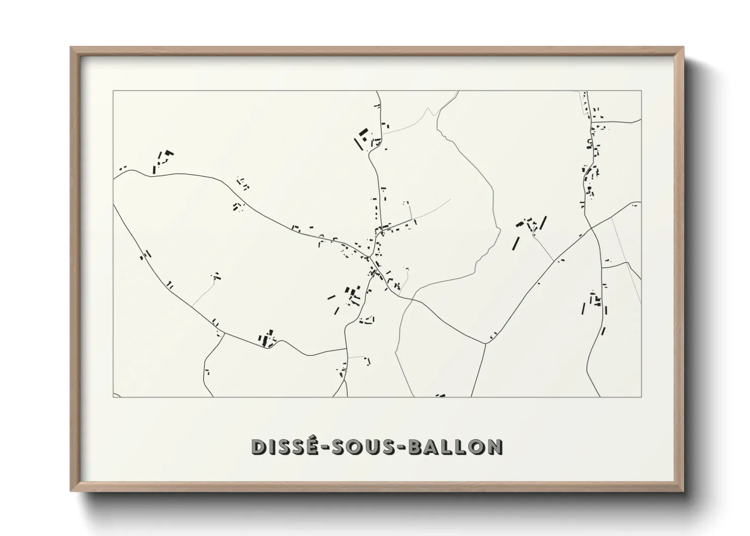 Une affiche de carte sur Dissé-sous-Ballon