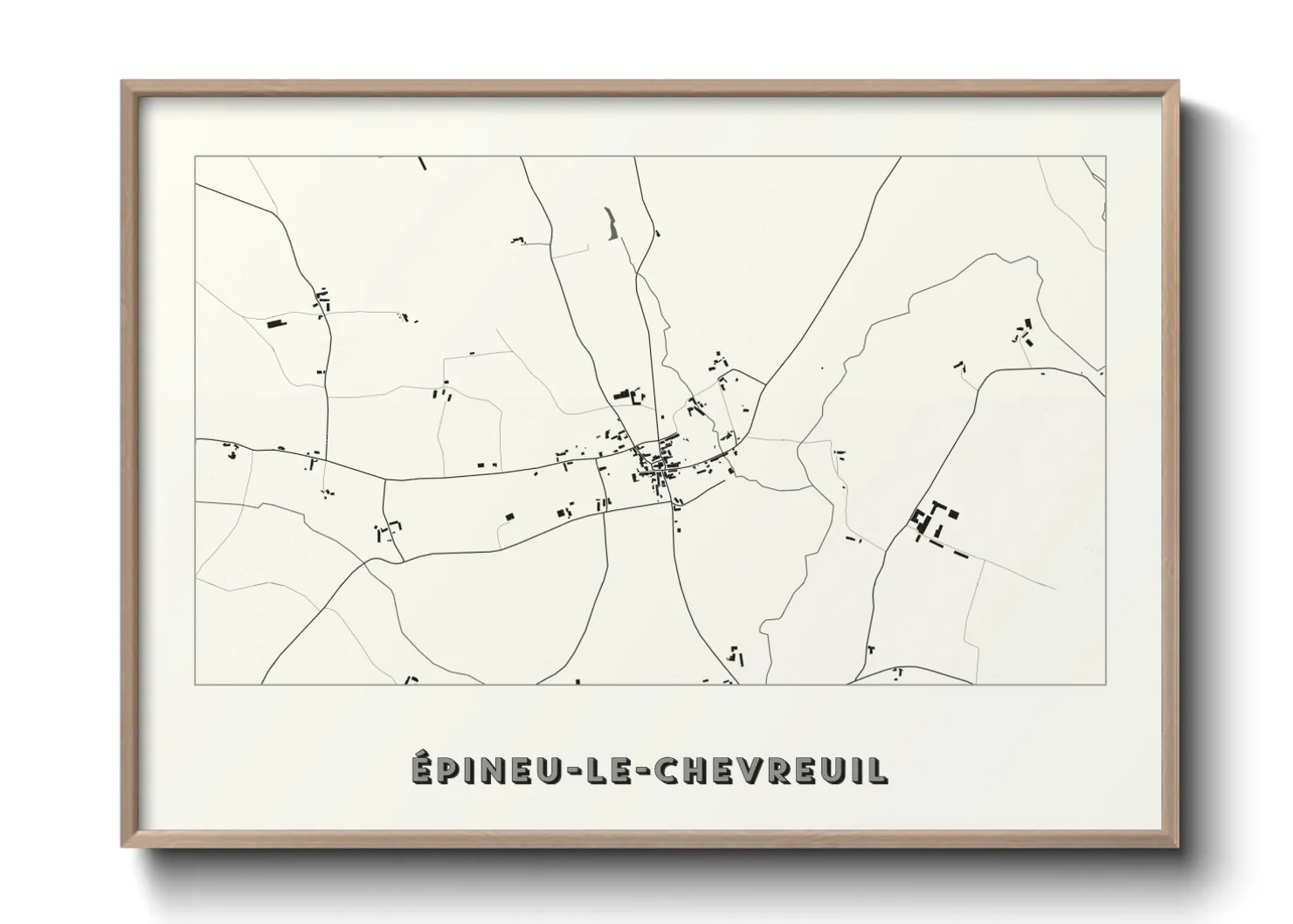 Une affiche de carte sur Épineu-le-Chevreuil