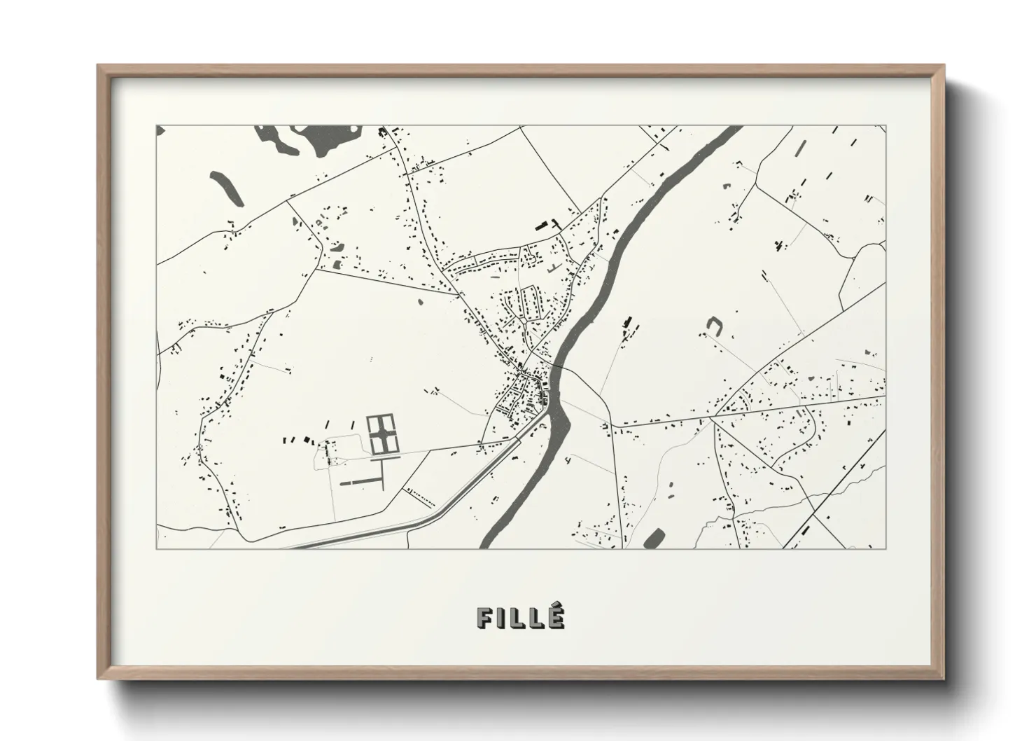 Une affiche de carte sur Fillé