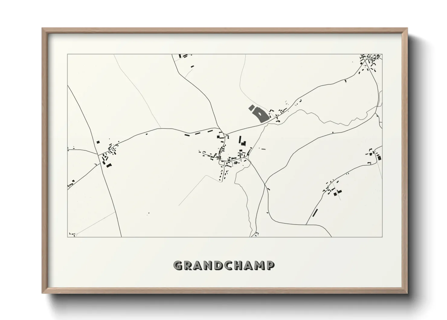 Une affiche de carte sur Grandchamp