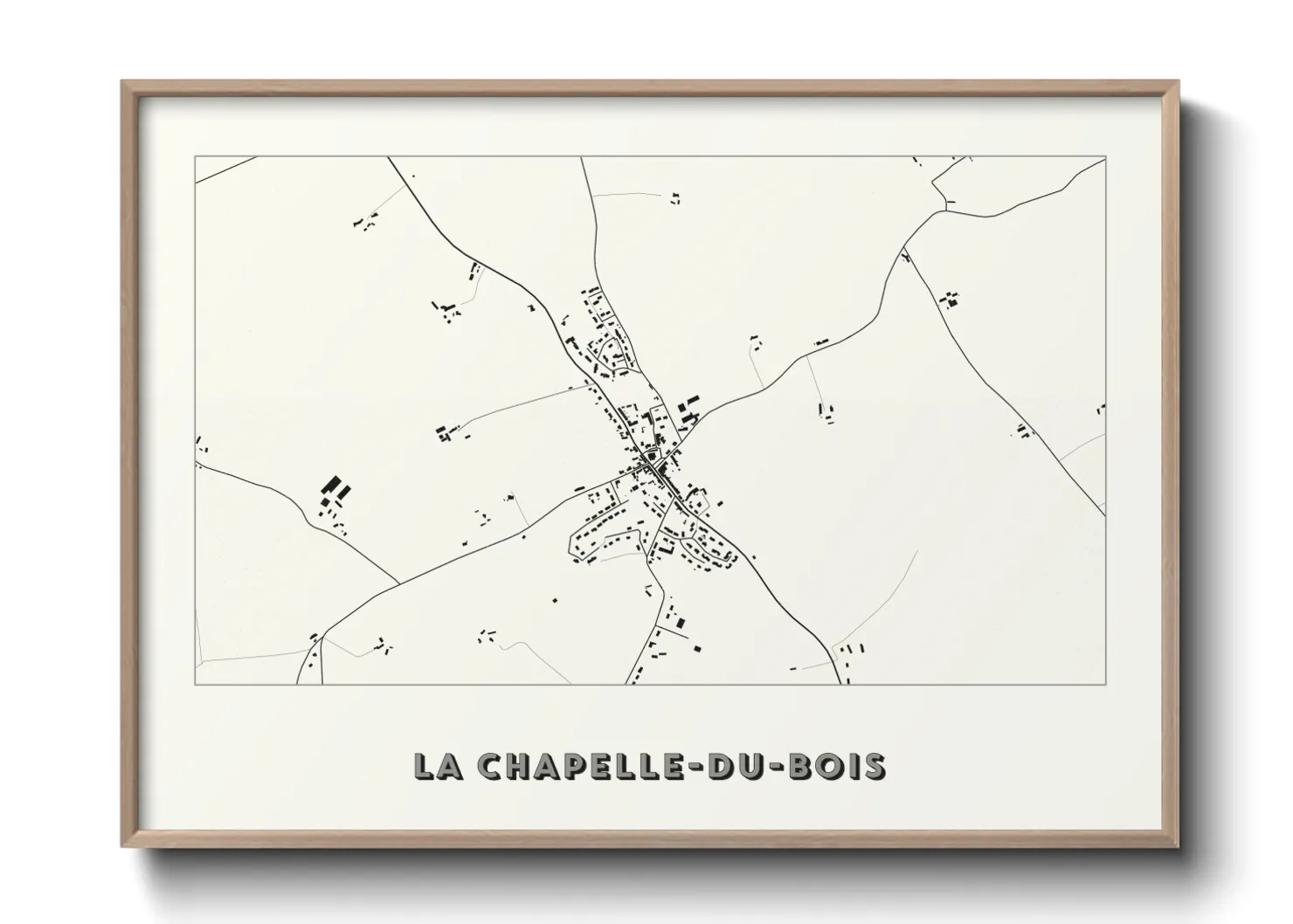 Une affiche de carte sur La Chapelle-du-Bois