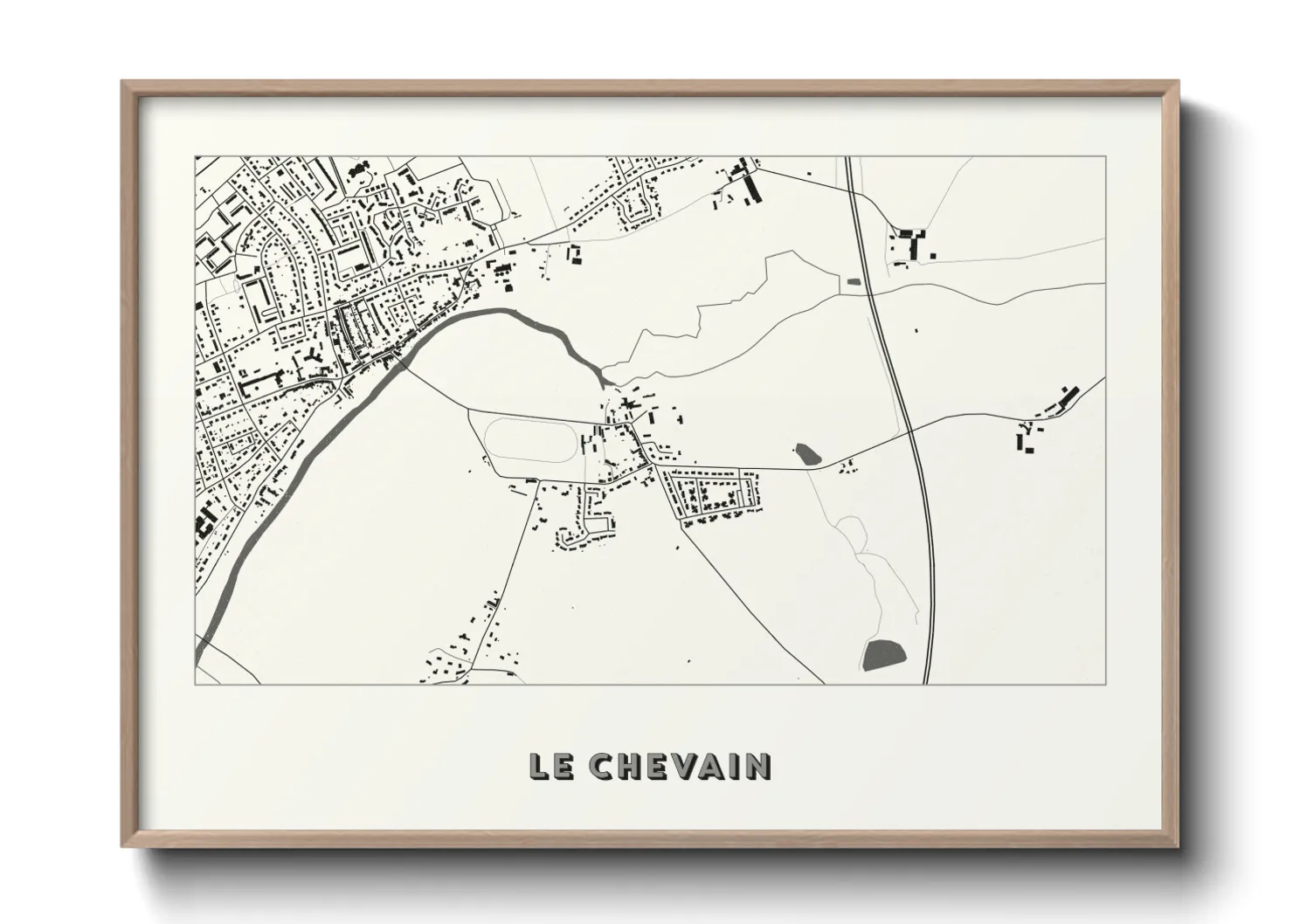 Une affiche de carte sur Le Chevain