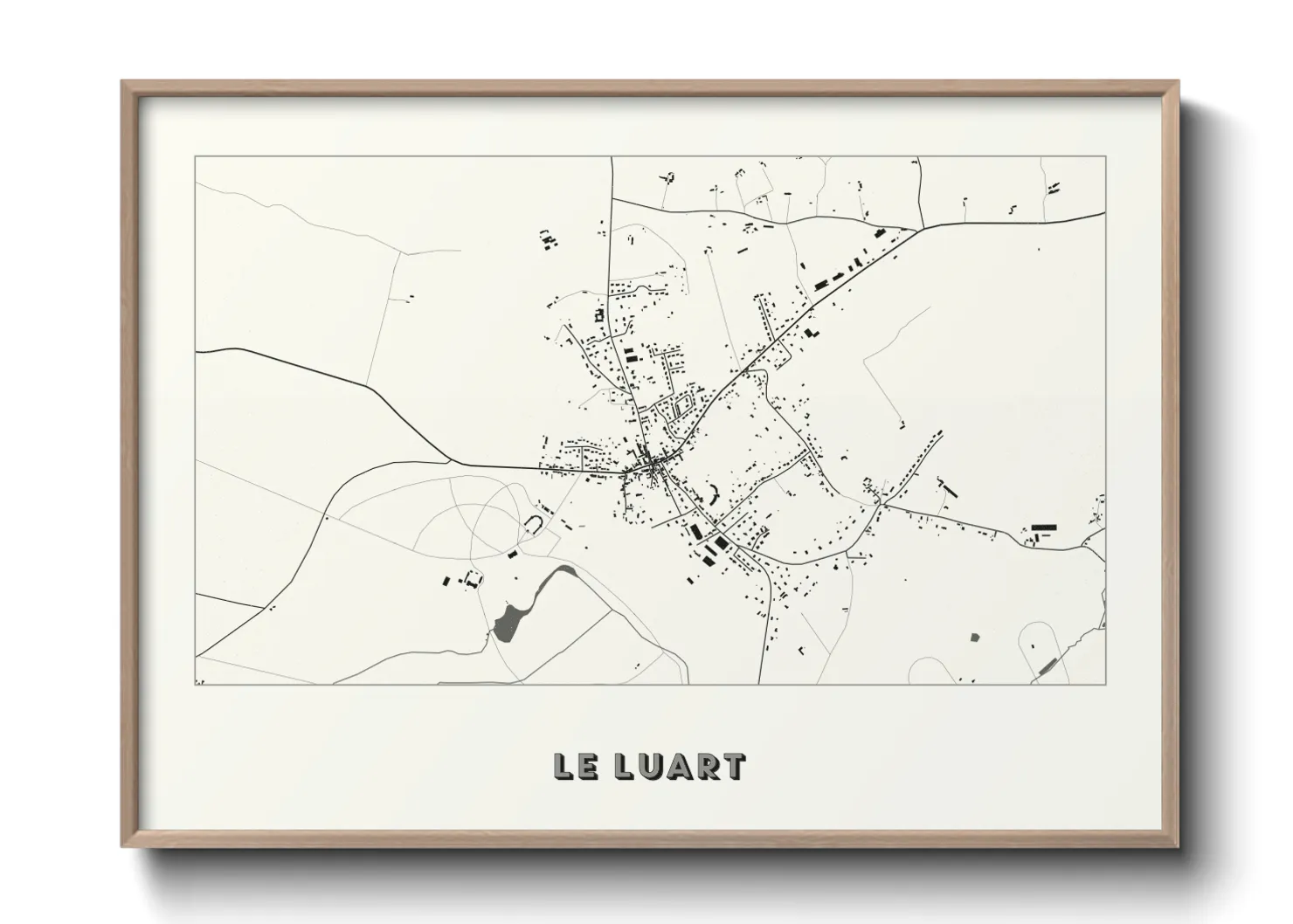 Une affiche de carte sur Le Luart