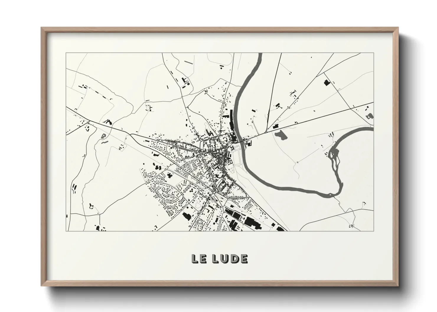 Une affiche de carte sur Le Lude