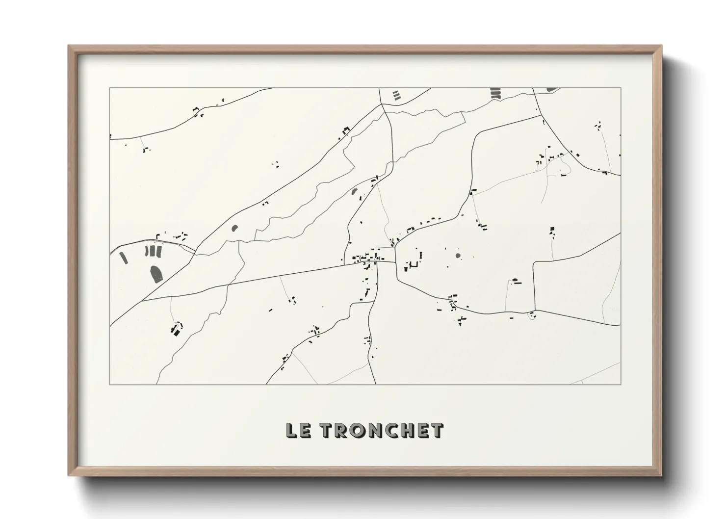 Une affiche de carte sur Le Tronchet
