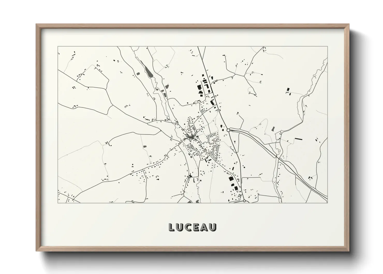 Une affiche de carte sur Luceau