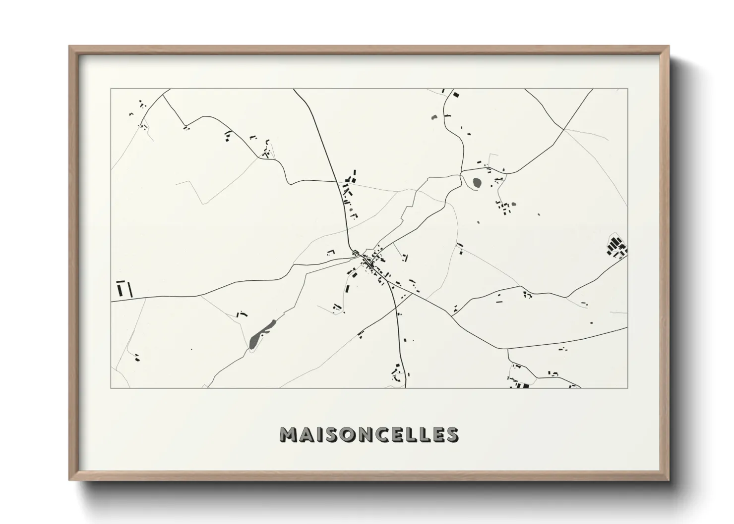 Une affiche de carte sur Maisoncelles
