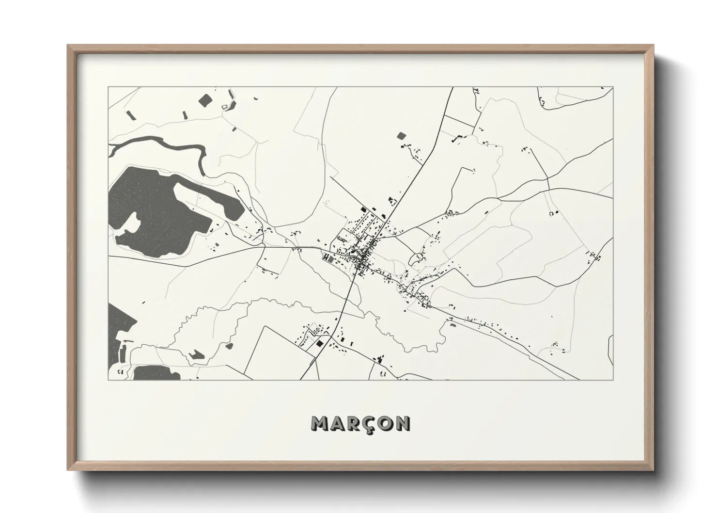 Une affiche de carte sur Marçon