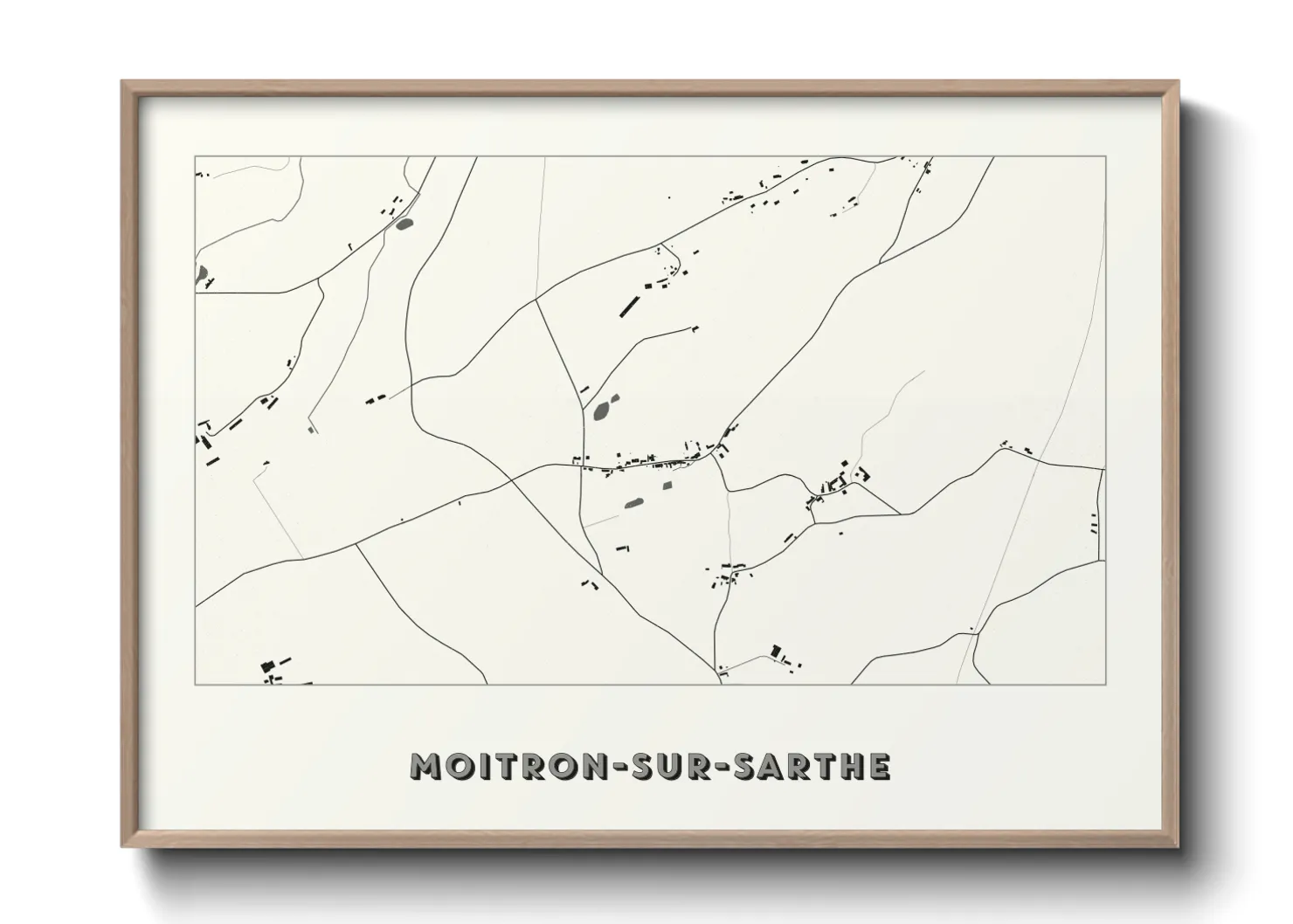 Une affiche de carte sur Moitron-sur-Sarthe