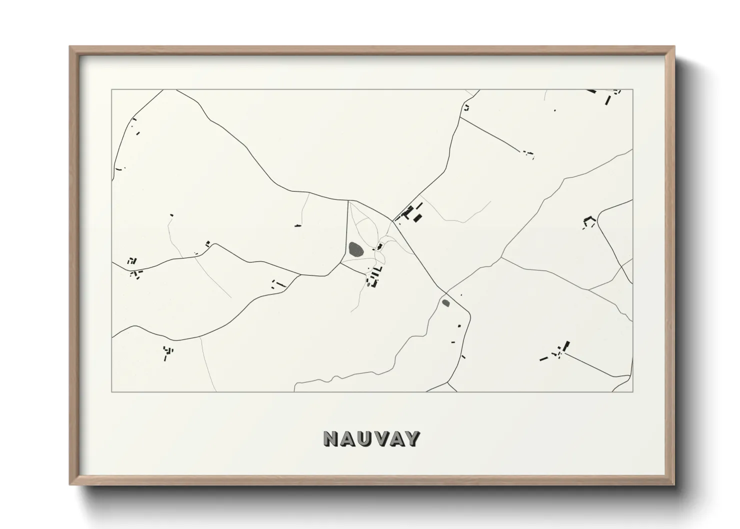 Une affiche de carte sur Nauvay