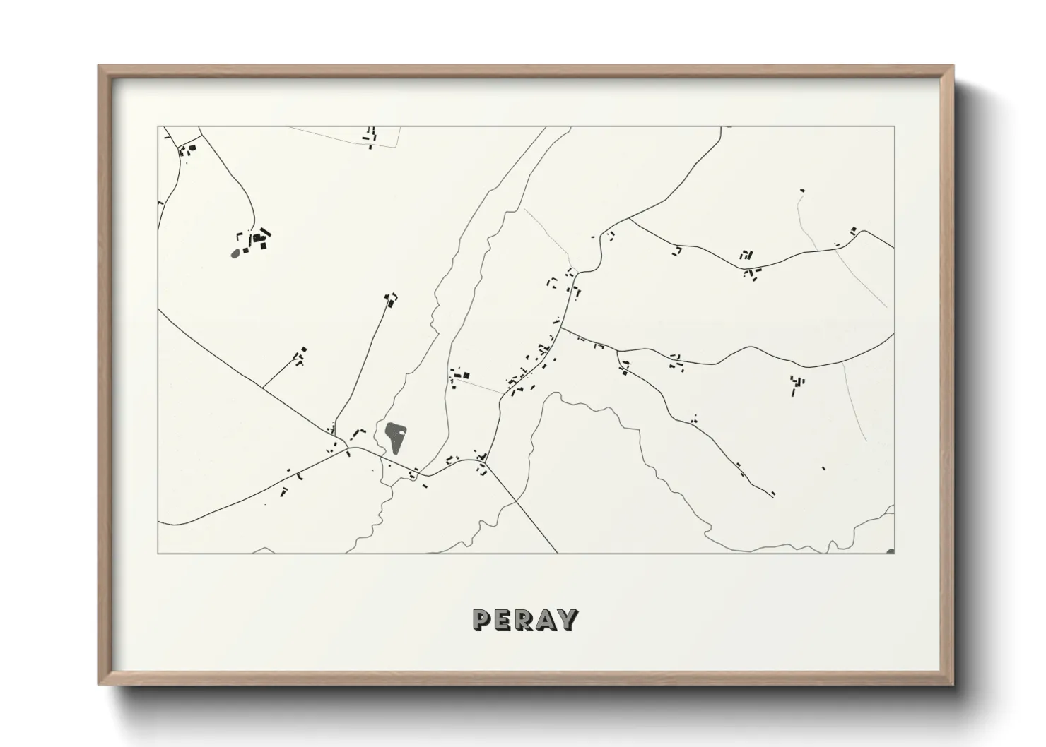 Une affiche de carte sur Peray