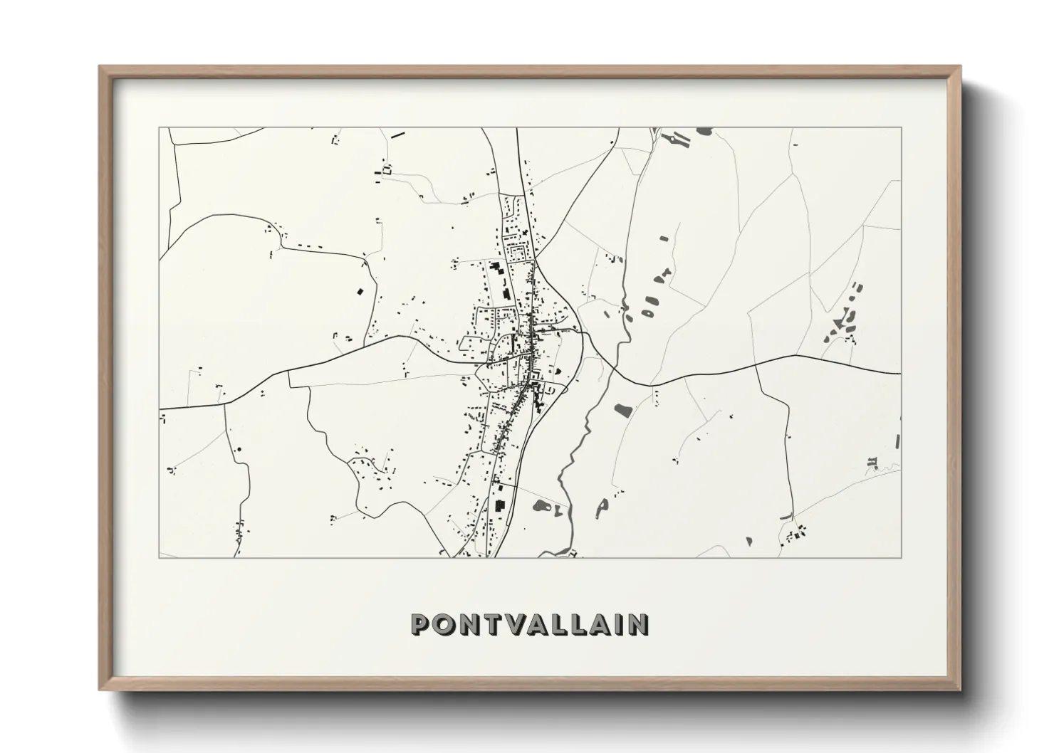 Une affiche de carte sur Pontvallain
