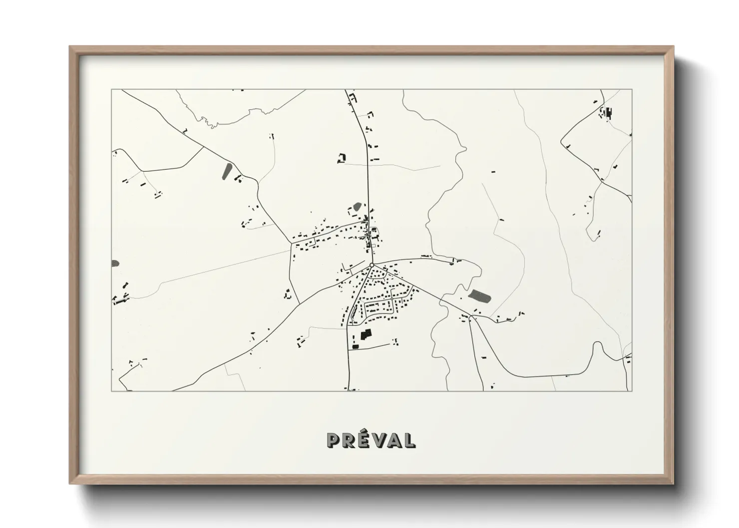 Une affiche de carte sur Préval