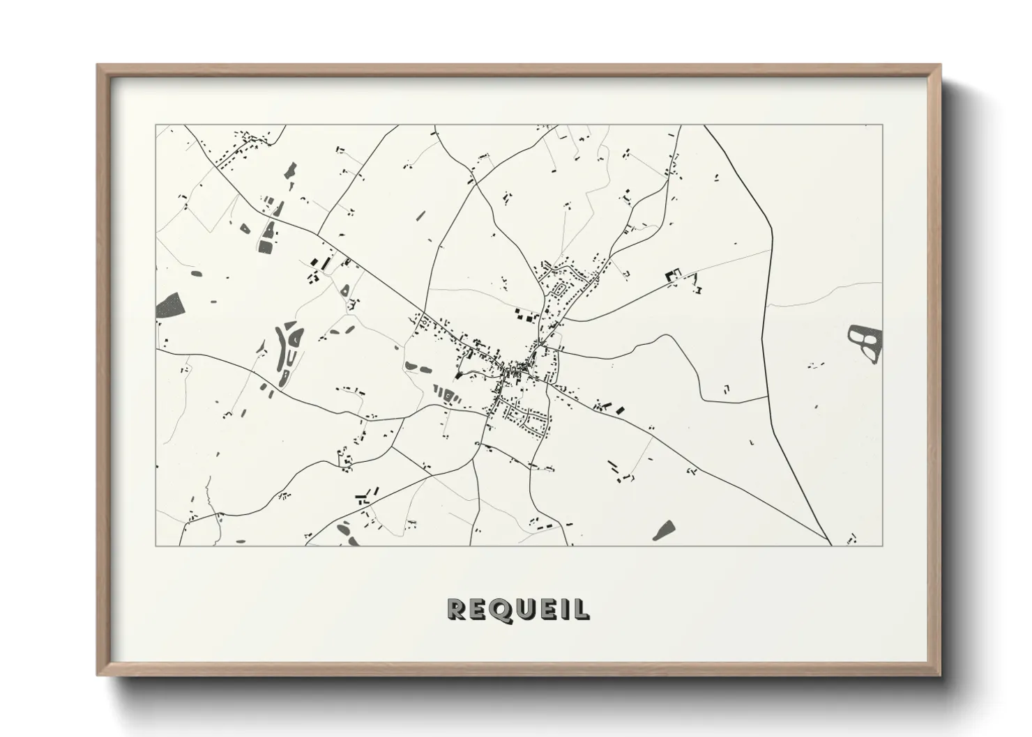 Une affiche de carte sur Requeil