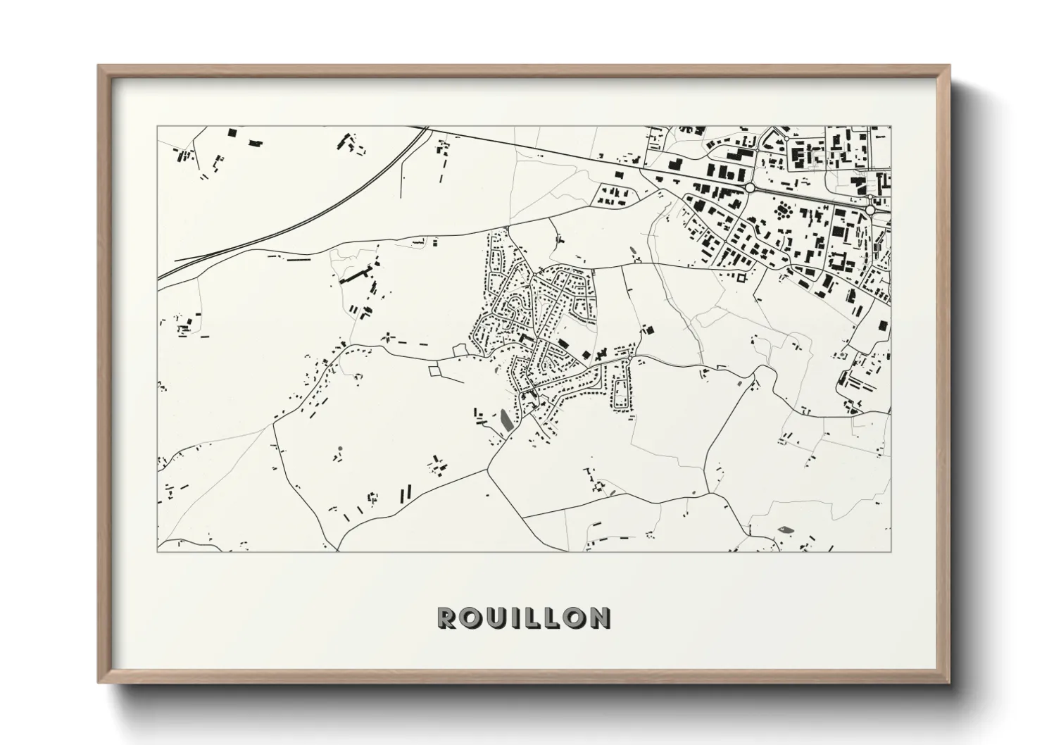 Une affiche de carte sur Rouillon