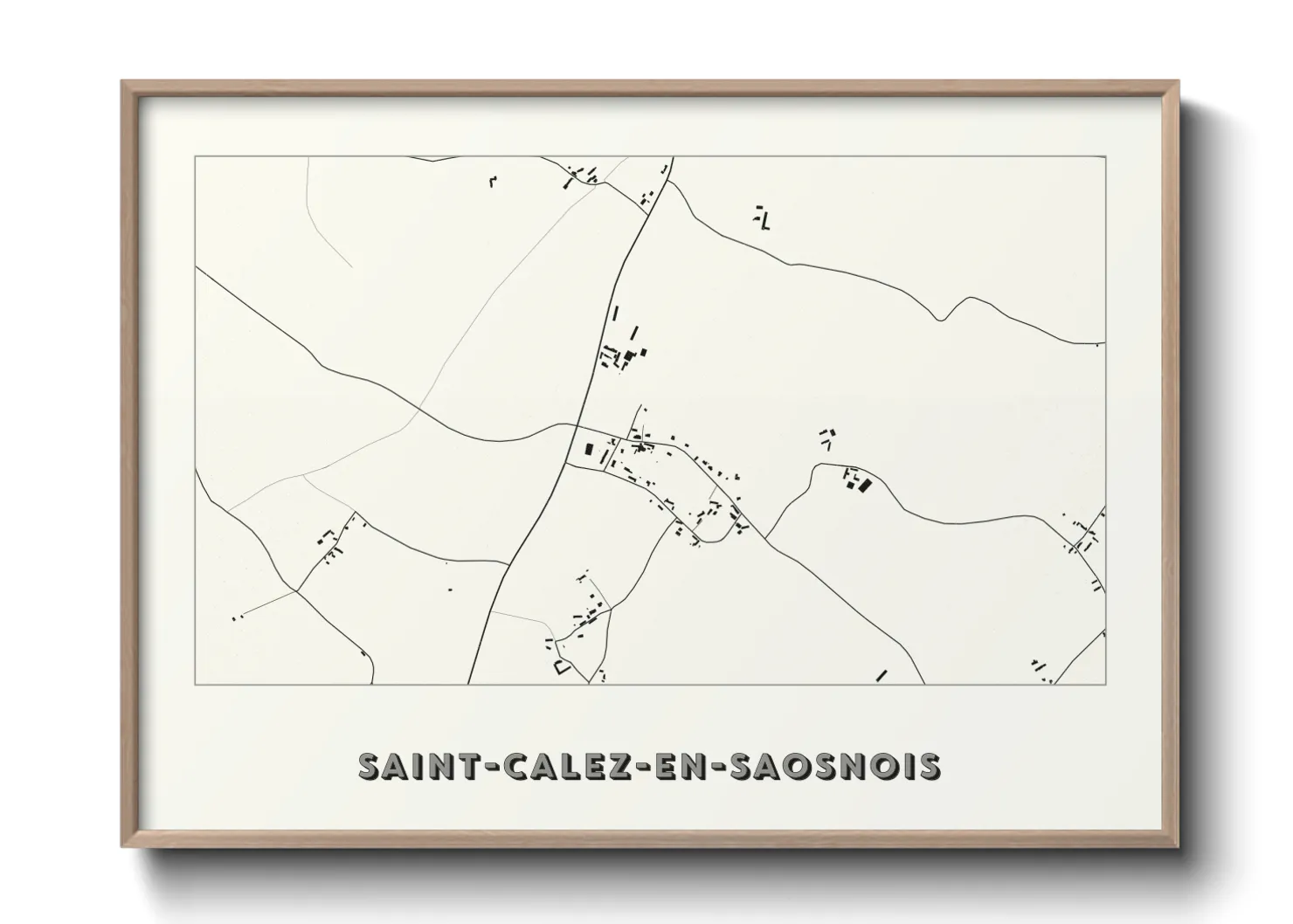 Une affiche de carte sur Saint-Calez-en-Saosnois