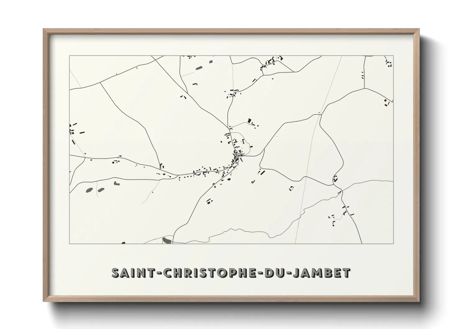 Une affiche de carte sur Saint-Christophe-du-Jambet