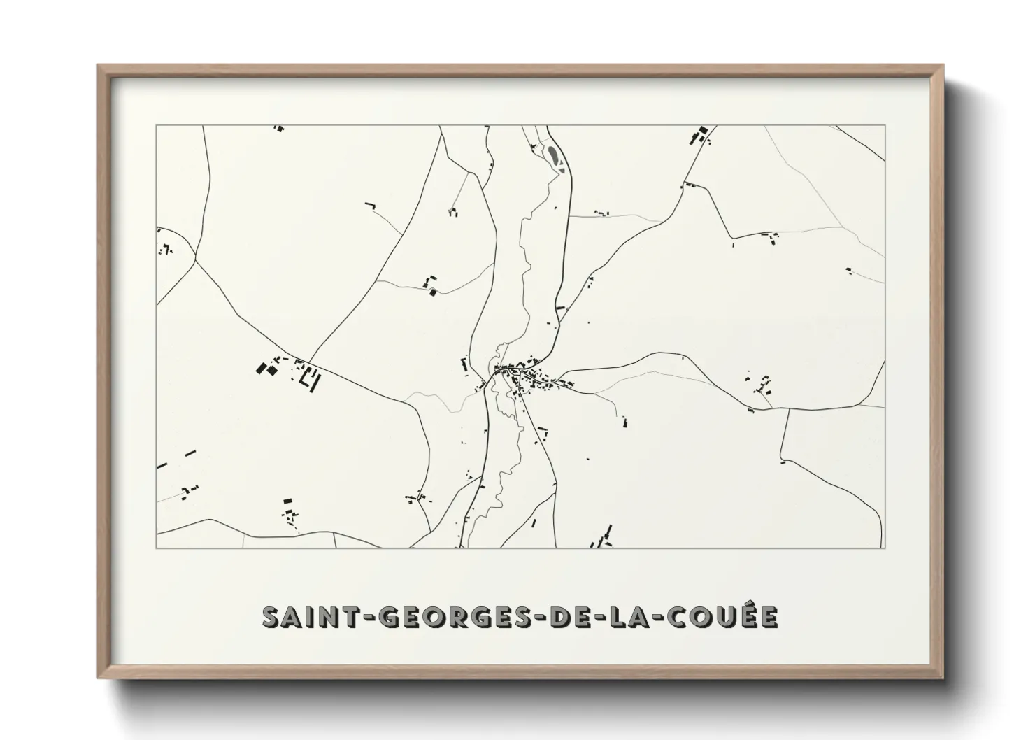 Une affiche de carte sur Saint-Georges-de-la-Couée