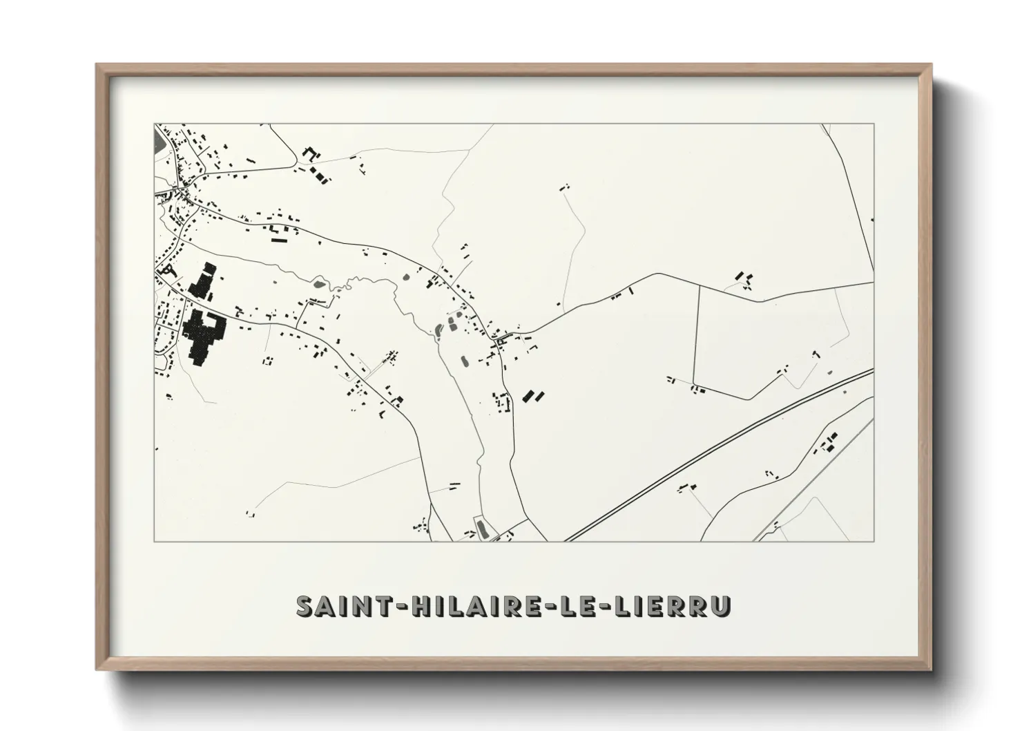 Une affiche de carte sur Saint-Hilaire-le-Lierru