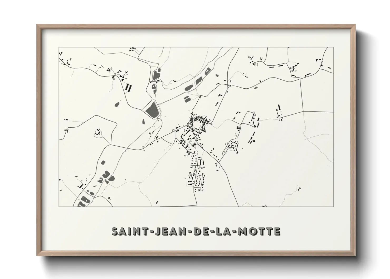 Une affiche de carte sur Saint-Jean-de-la-Motte