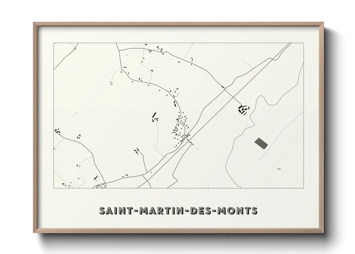 Une affiche de carte sur Saint-Martin-des-Monts