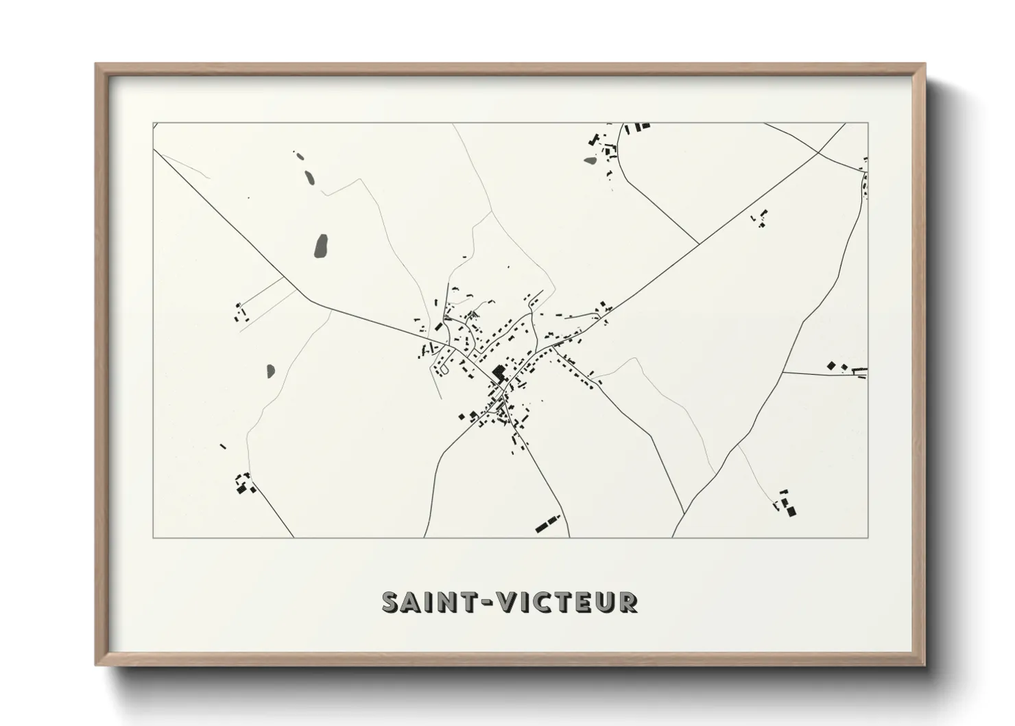 Une affiche de carte sur Saint-Victeur