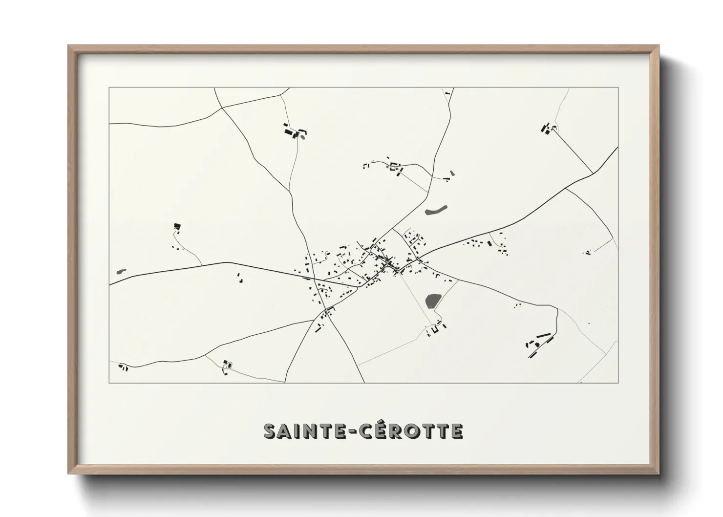 Une affiche de carte sur Sainte-Cérotte