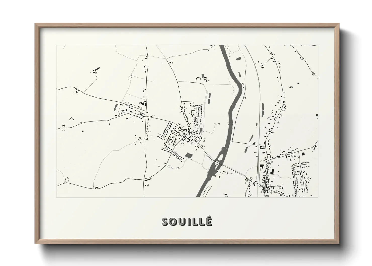 Une affiche de carte sur Souillé