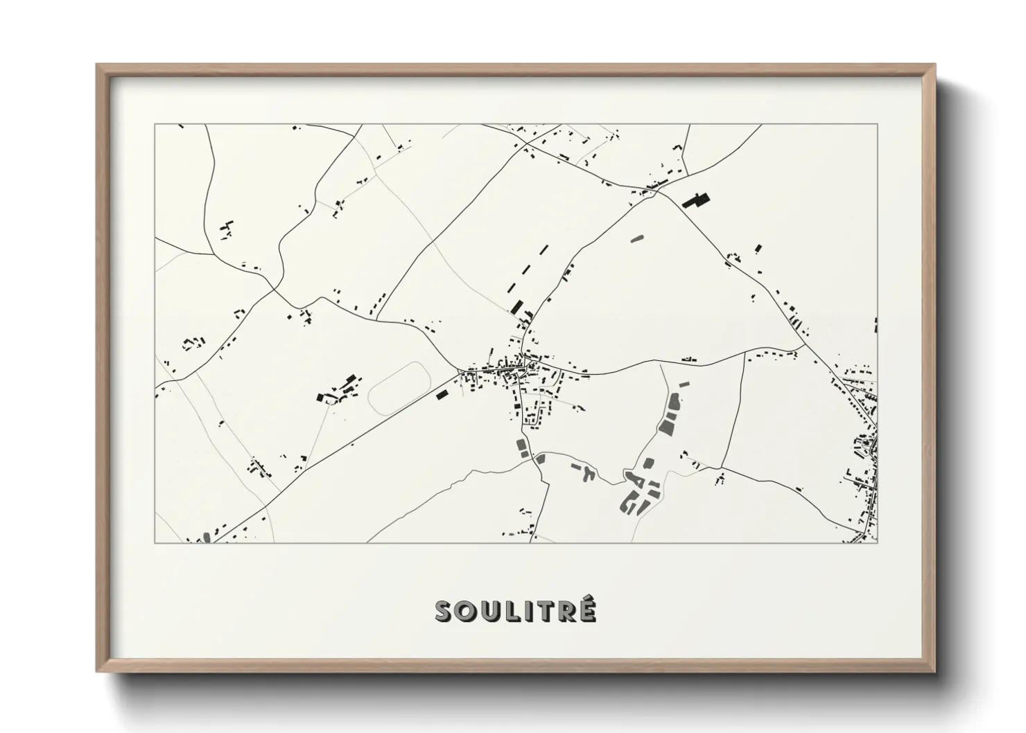 Une affiche de carte sur Soulitré