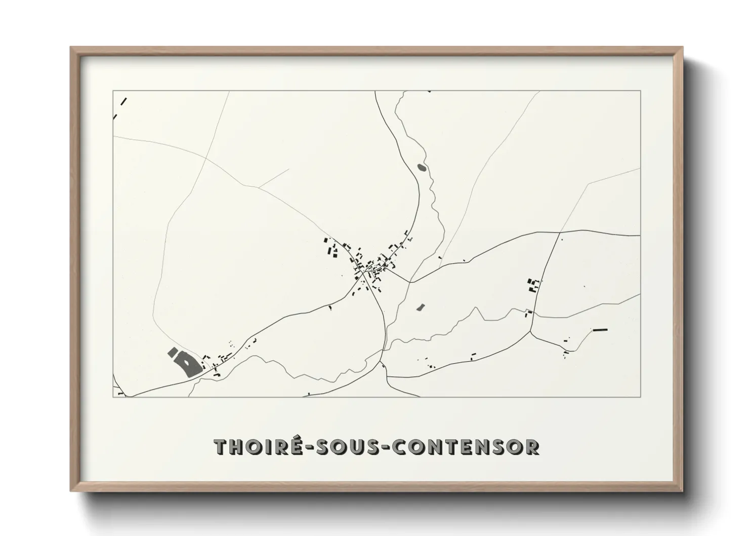 Une affiche de carte sur Thoiré-sous-Contensor